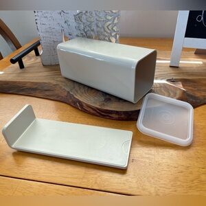 Vintage Almond cheese container 7”x3”x3”​